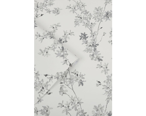 Behang met bloemmotief op rol