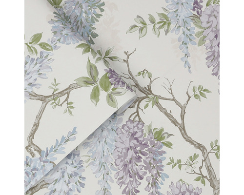 Behang met blauweregenmotief