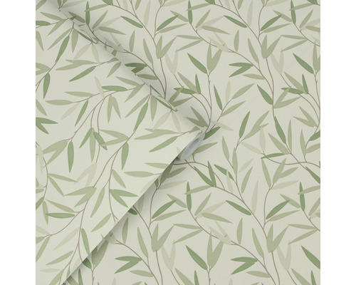 Behangrol met bladerenmotief