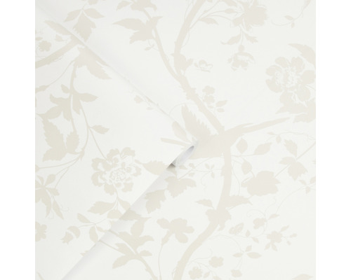 Behangrol met vogel- en bloemmotief