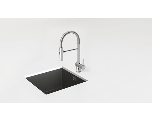 Keukenkraan met uittrekbare sproeier en spoelbak