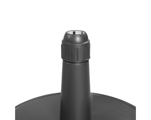 Detailopname van een parasolvoet.