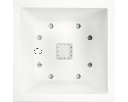 Vierkante Elho schotelplaat met schroefgaten