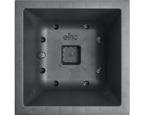 Binnenkant van een vierkante bloempot