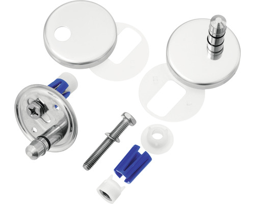 Bevestigingsset voor toiletbrillen met schroeven en afdekkappen