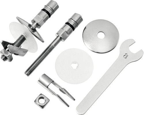 Bevestigingsmateriaal voor sanitairinstallaties inclusief moersleutel