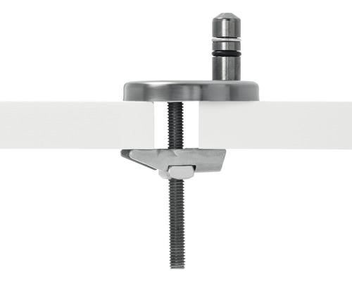 Glasklem met schroefdraad voor montage van glasplaten