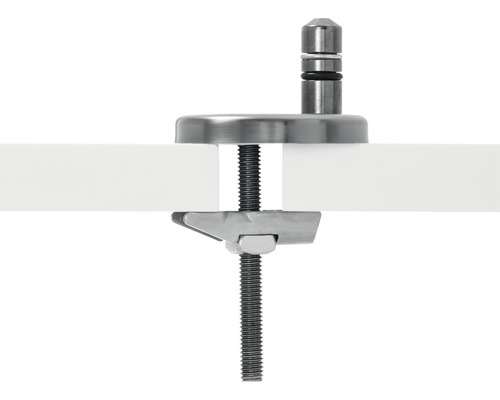 Glasklem voor glasdikte met schroefdraad