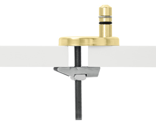 Glashouder met tafelbevestiging voor glasplaten