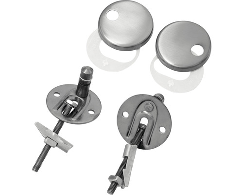 Bidet bevestigingsset van metaal met afdekdoppen