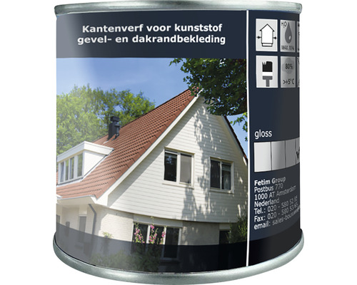 Verf voor kunststof gevel en dakrandbekleding