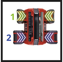 Einhell Power X-Change Quattrocharger 2x2 acculader