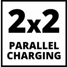 Symbool voor 2 x 2 parallel opladen