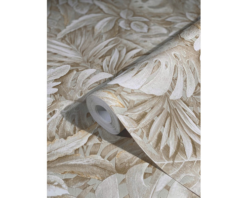 Rol behang met plantenmotief