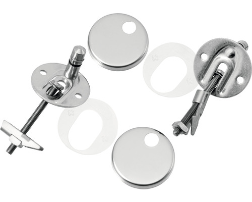 Bevestigingsset voor toiletbrillen van metaal