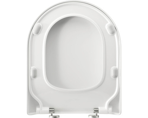 Witte toiletbril van onderen