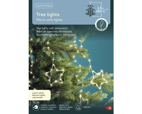 Micro lichtjes met sterren voor decoratie in de kerstboom, geschikt voor binnen en buiten
