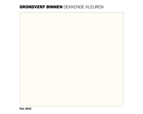 Grondverf binnen dekkende kleuren RAL 9010