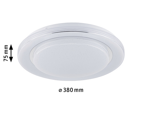 Ronde plafondlamp, diameter 380 millimeter, hoogte 75 millimeter