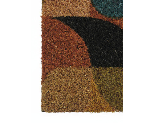 Kokosvezel deurmat met geometrisch patroon