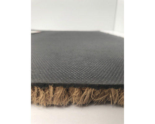 Detailopname van een kokosmat met rugcoating