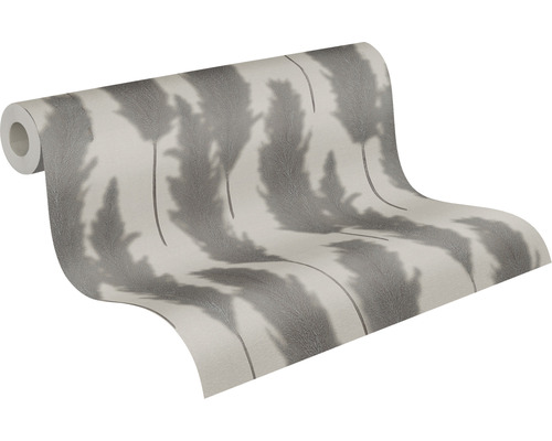 Behangrol met vedergraspatroon