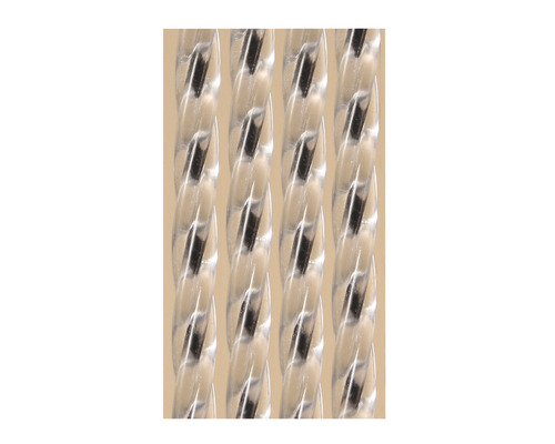 Meerdere transparante, gedraaide kunststof staven