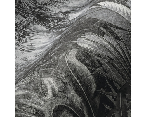 Detailopname van een behang met jungle motief