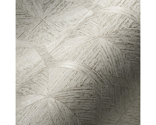 Behang met geometrisch cirkel- en lijnenpatroon