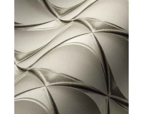 Behang met grafisch golfpatroon