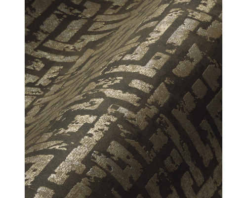 Close-up van een gestructureerd behang met een geometrisch patroon