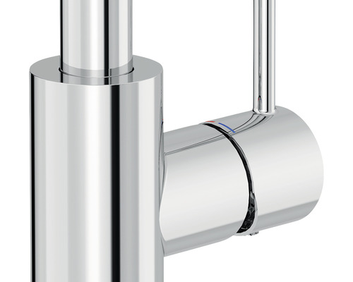 Gedetailleerd beeld van een kraan met eenhendelmengkraan