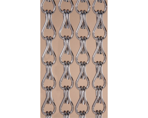 Metalen kettinggordijn met druppelvorm