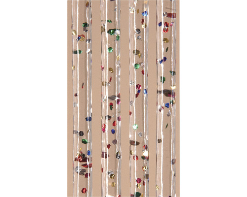 Vier transparante rietjes gevuld met confetti