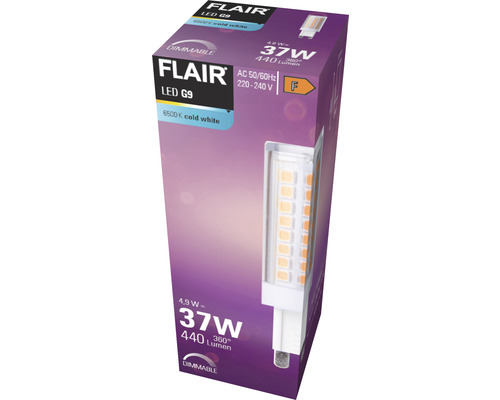 FLAIR LED G9 lamp in productverpakking