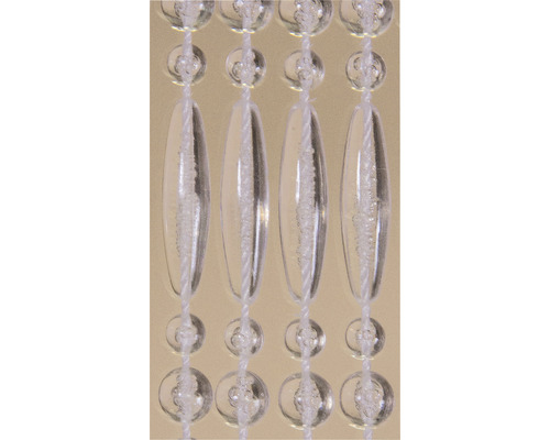 Decoratieve draadgordijn met heldere glaskralen