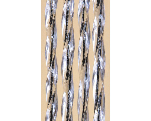 Zilverkleurige, gedraaide staaldraad