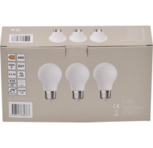 LED lamp E27/4,5W A60 daglichtwit mat, 3 stuks