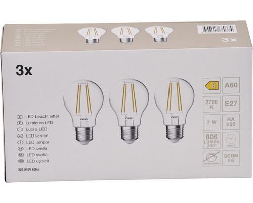 Verpakking van drie LED lampen