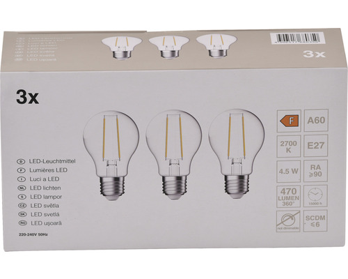 Verpakking met drie ledlampen