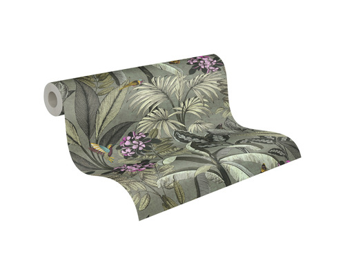 Rol behang met jungle motief