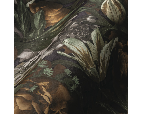 Detailweergave van een behang met bloemmotief