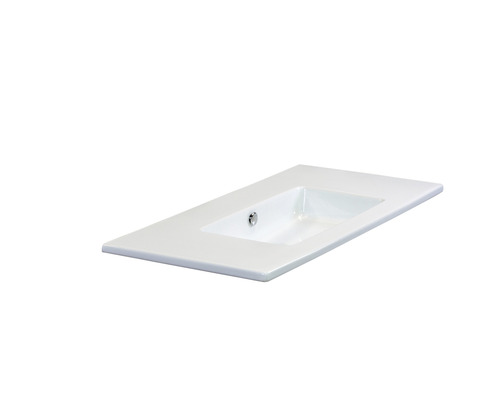 Rechthoekige wastafel van keramiek