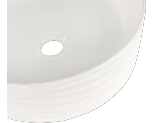 Opzetwastafel van keramiek met afvoer