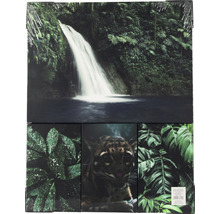Wanddecoratie met waterval-, planten- en diermotieven