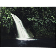 Waterval in weelderig groen, natuurmotief