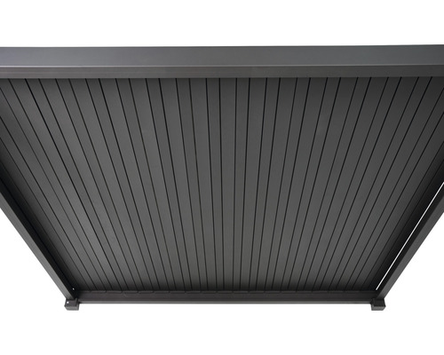 Lamellenpergola van onderen