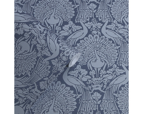 Behang met pauwenpatroon