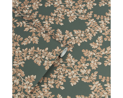 Behang met bladerdesign op rol