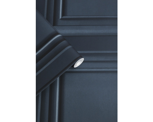 Blauw vinylbehang met paneelmotief